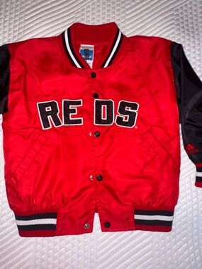 adidas Kids vintage Red and Black Varsity Reds Jacket